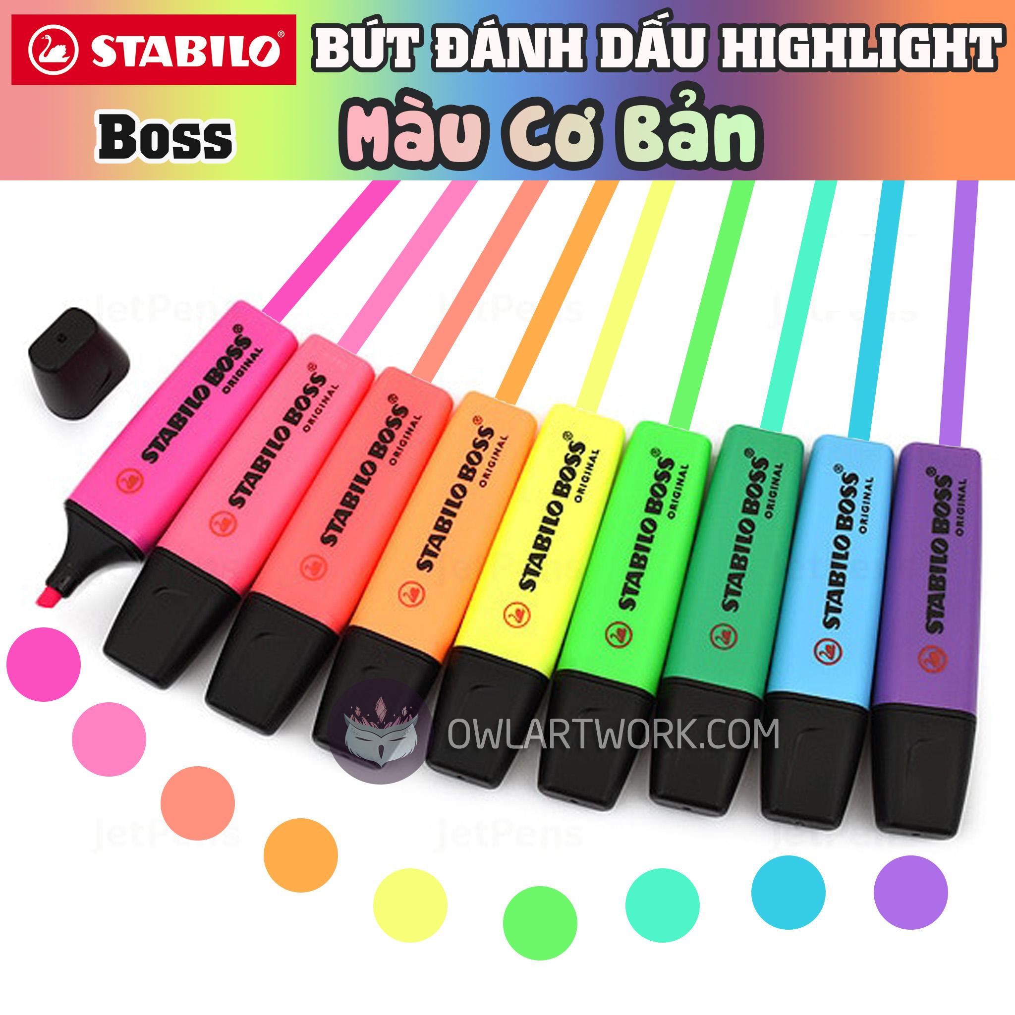 [HCM]Bút Dạ Đánh Dấu Stabilo Boss Highlighter - Màu Basic (Made In Germany)
