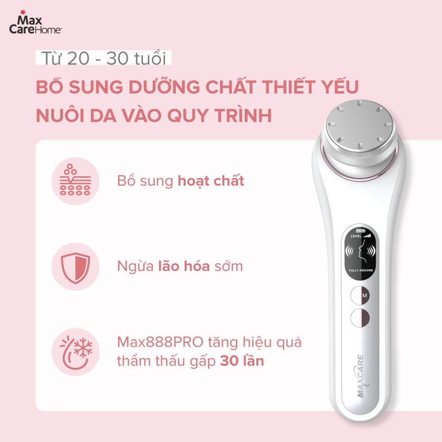 MÁY ĐẨY TINH CHẤT ION NÓNG LẠNH MAXCARE - MAX888PRO