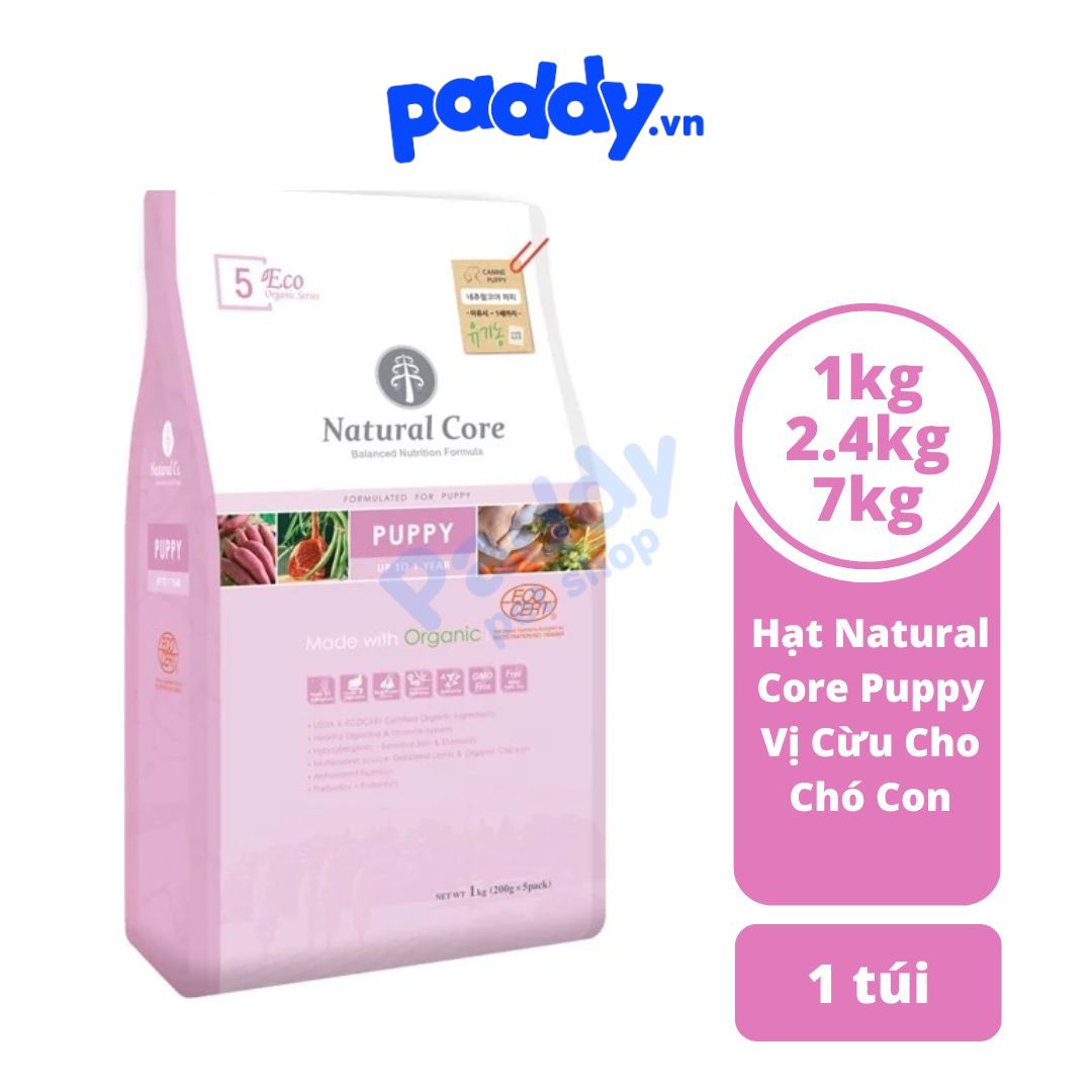 Hạt Cho Chó Con Hữu Cơ Natural Core Puppy 5A Vị Cừu