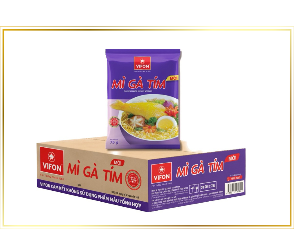 Thùng 30 gói mì gà tím vifon - 75g/gói