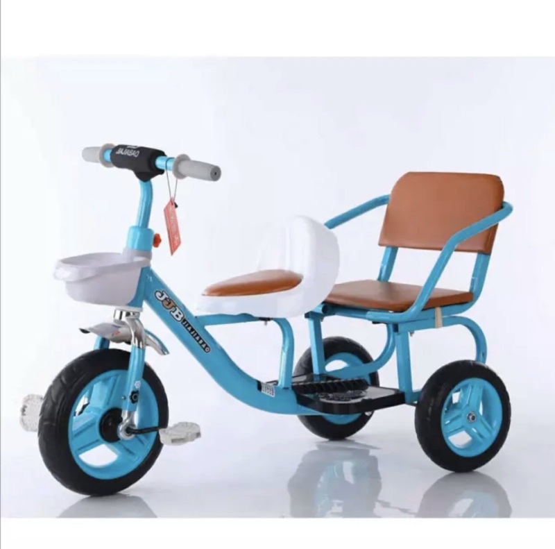 Xe đạp xích lô 2 ghế cho bé - chịu lực đến 50kg