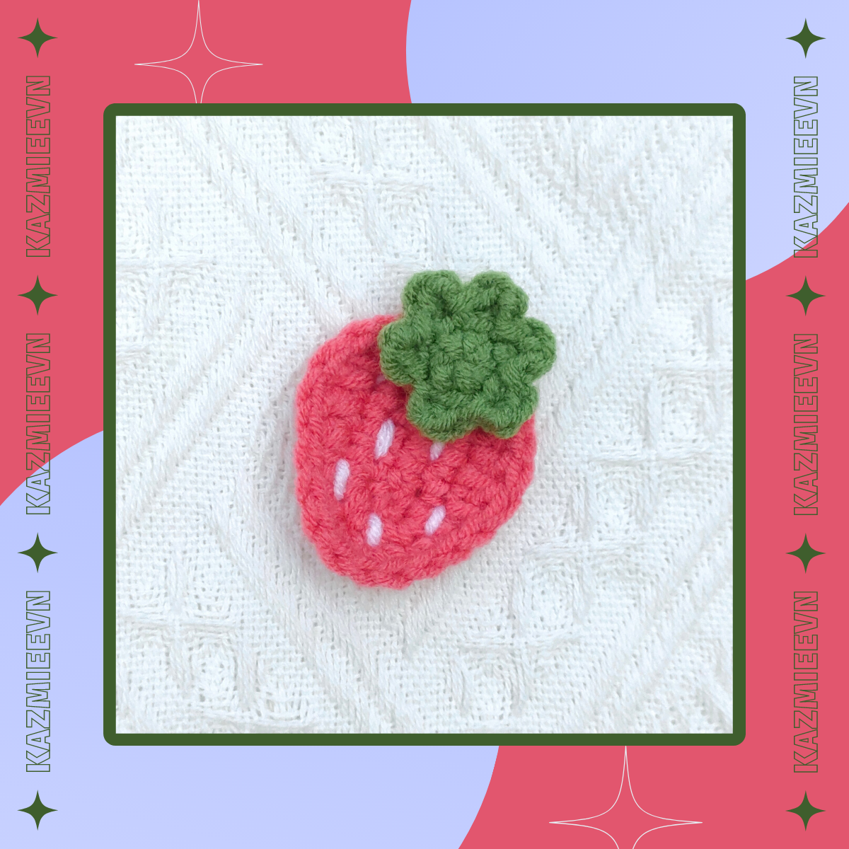Ghim pin cài áo, balo, túi xách trái cây nhiệt đới, handmade bằng len