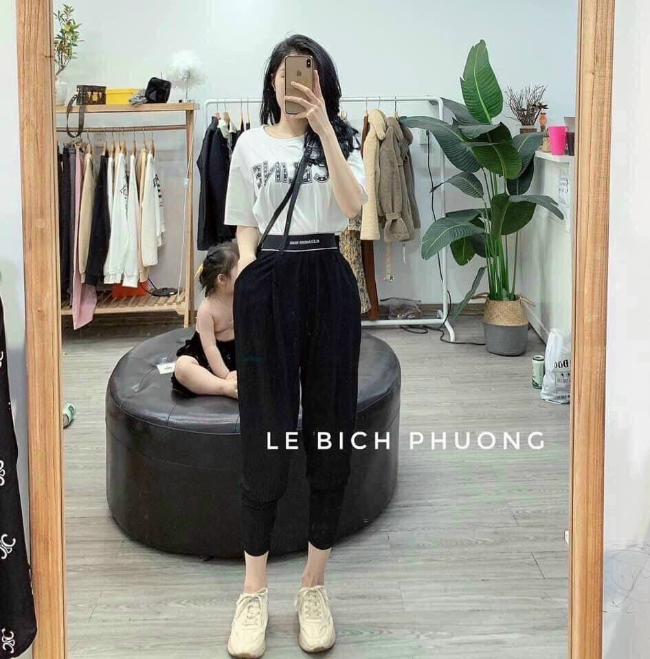 Baggy gân tăm cạp chun chữ - chất tăm mềm lạnh