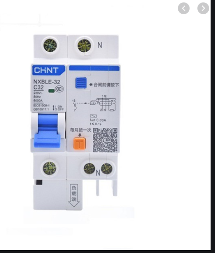 Attomat chống dòng dò Chint NXBLE 1P+N 32A