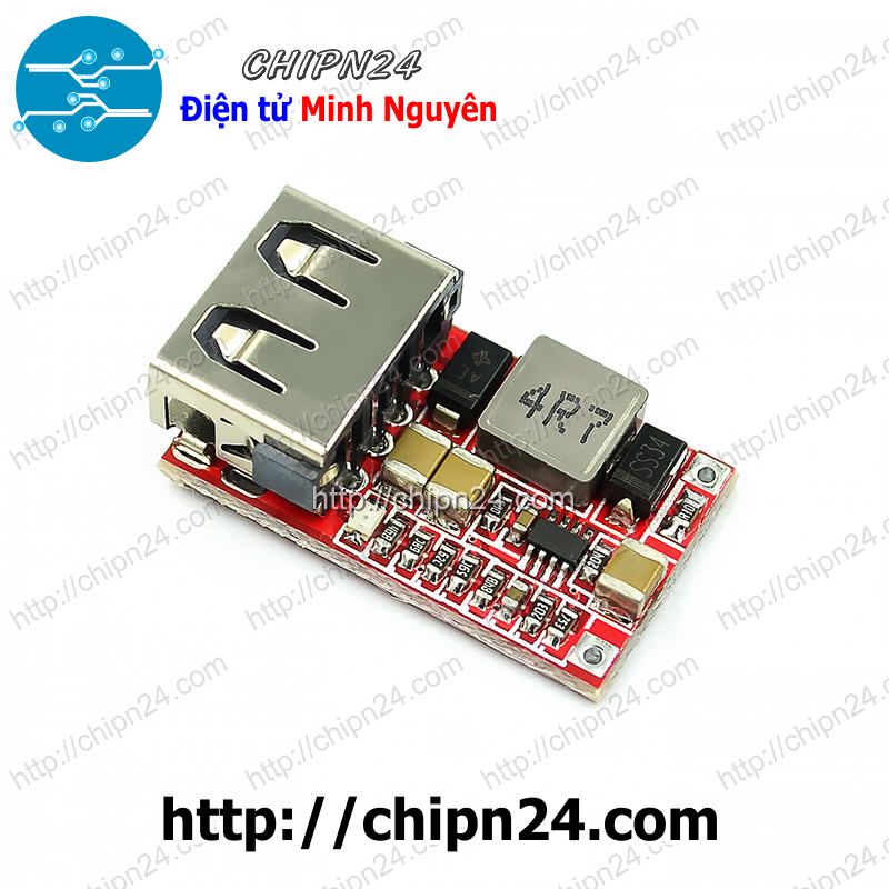 Mạch nguồn giảm áp dc mini 5v3a cổng usb