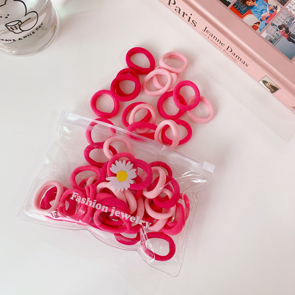 Set dây cột tóc 50 cái kèm túi zip - UniLabel
