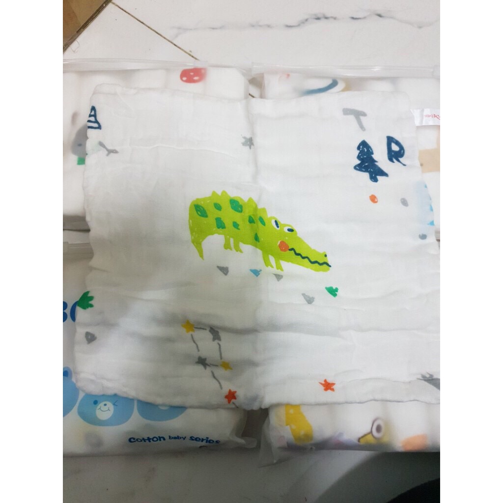 Sét 5khăn sữa 6 lớp kèm túi zip