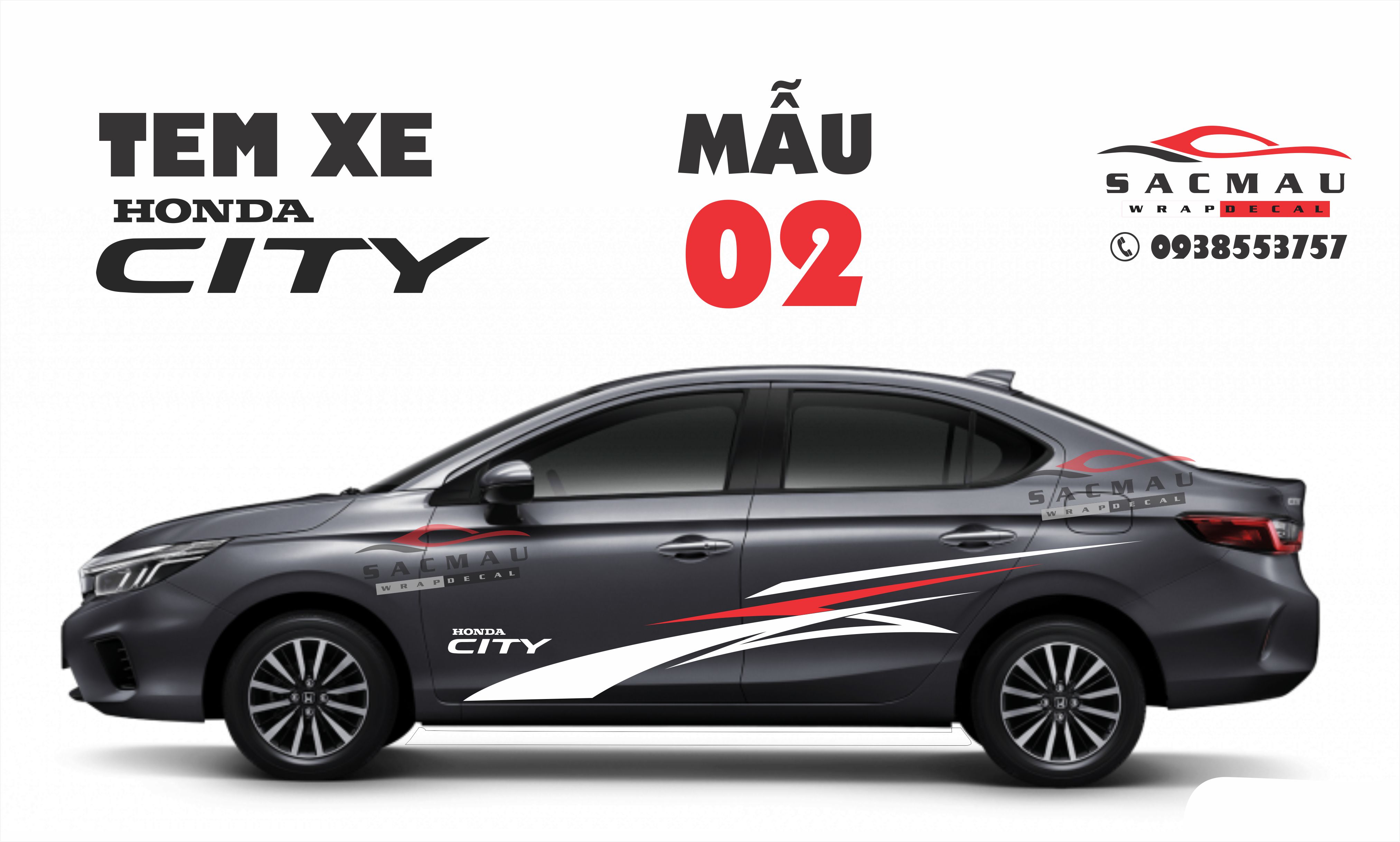 Tem dán xe  Honda City ms002