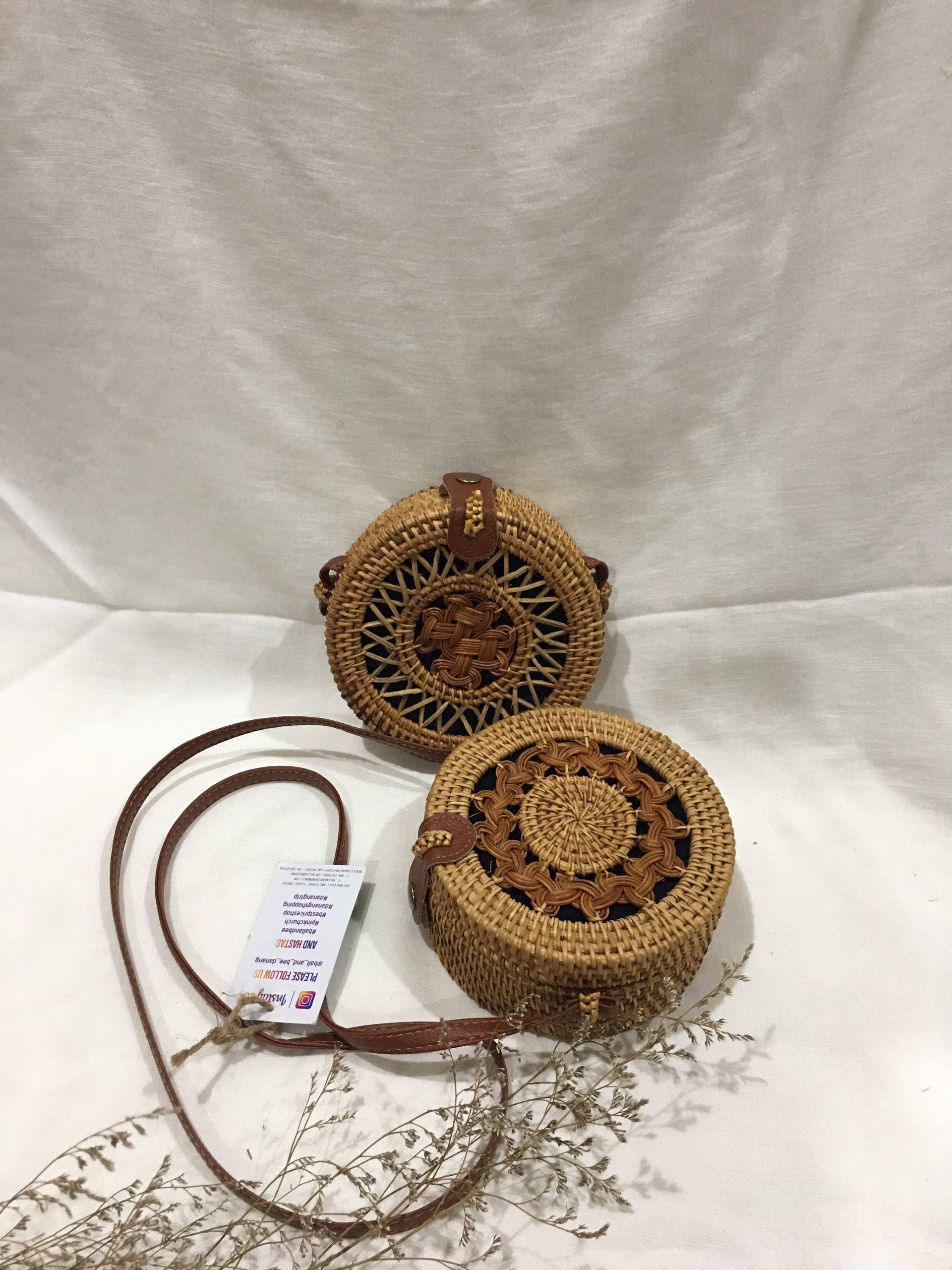 Túi mây đi biển có hoa văn D16 - Phong cách Boho, retro (06)