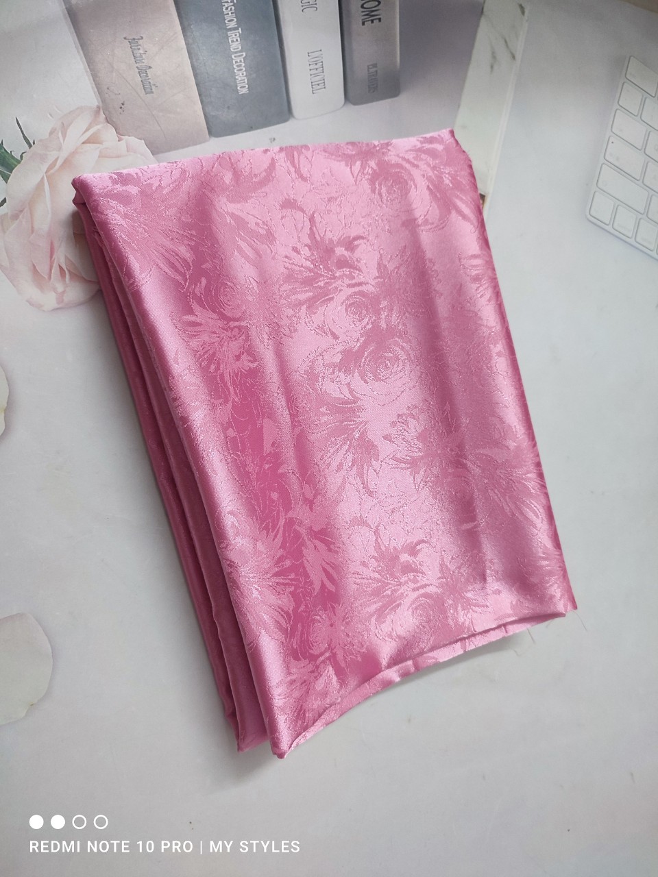 Vải áo dài gấm lụa mềm cao cấp dệt vân chìm - lụa tam hoa