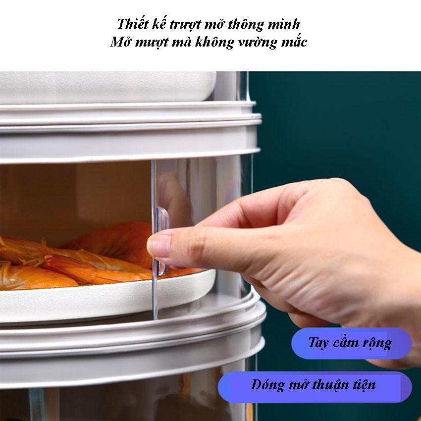 LỒNG BÀN 5 TẦNG GIỮ NHIỆT CHỐNG BỤI