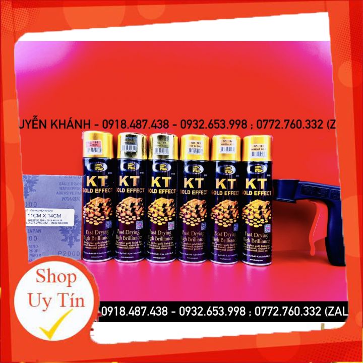 Sơn phun mạ vàng kt gold effect ( Bosny) có 6 mã màu