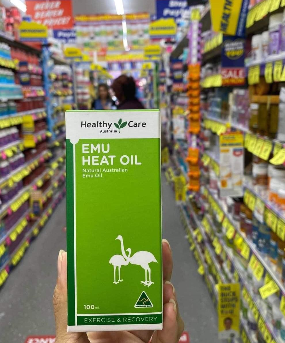 Dầu nóng xoa bóp đà điểu Healthy Care Emu Heat Oil 100ml