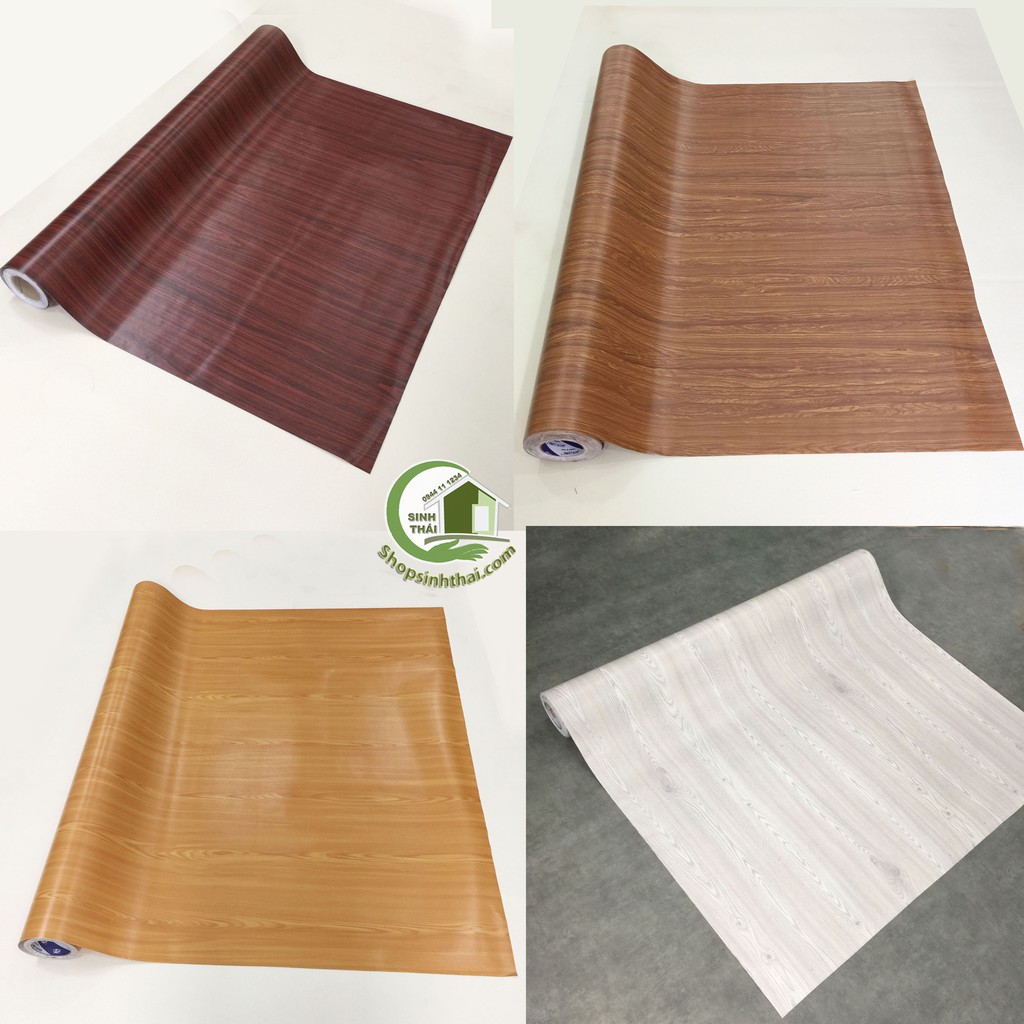 Giấy dán tường vân gỗ có sẵn keo