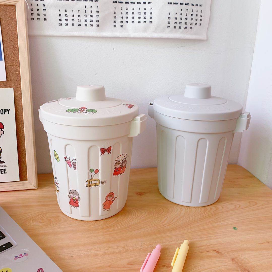 Thùng rác mini để bàn tự trang trí
