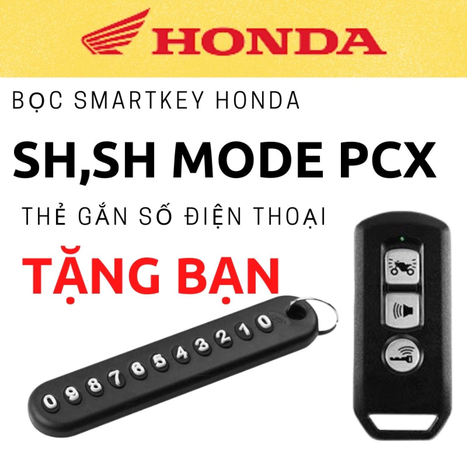 Bọc chìa khoá smartkey SH  ,SH Mode,Bao da smartkey SH ( SHK Móc D)