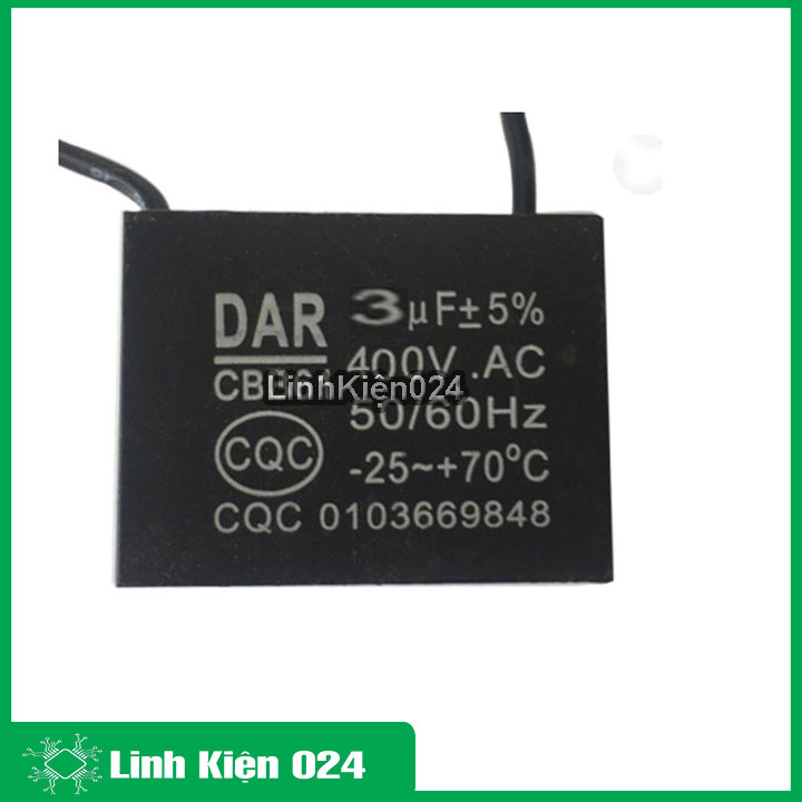 Tụ quạt 3uf 400vac 50/60hz