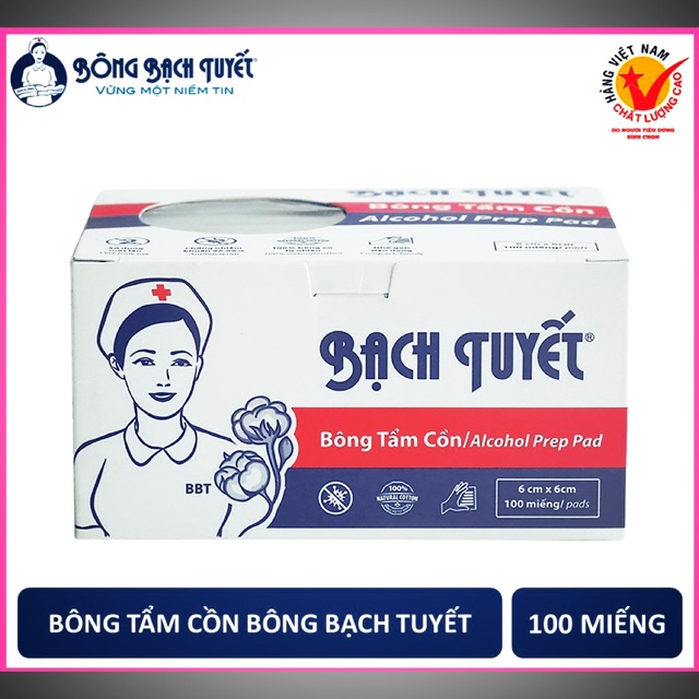 [HCM]Bông tẩm cồn Bạch Tuyết - Alcohol Pad