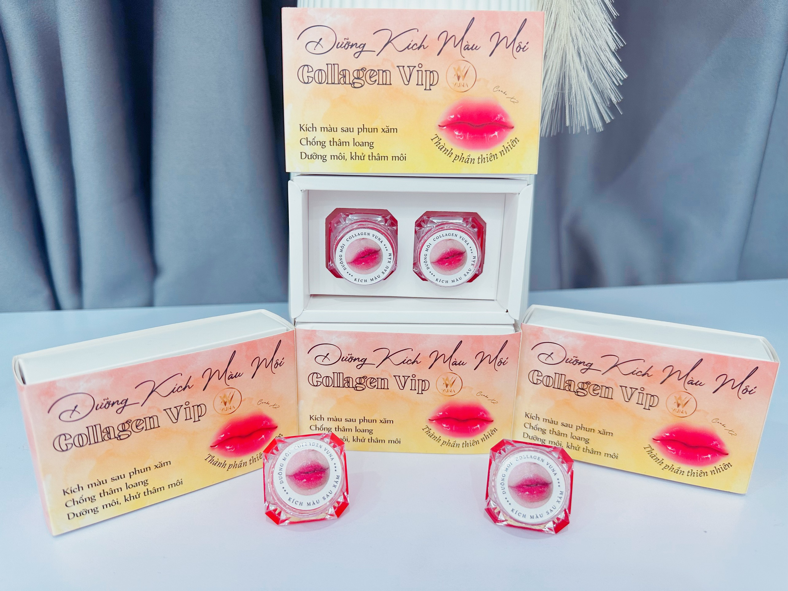 Son Dưỡng Môi Collagen Kích Màu Sau Xăm-Đỏ Cam - Dưỡng Môi Siêu Mềm Mượt - Khử Thâm Môi - Giúp Môi Hồng Tự Nhiên - Mẫu Mới Nhất