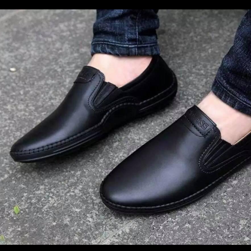 [Lấy mã giảm thêm 30%] Giầy mọi lì trơn chữ nam