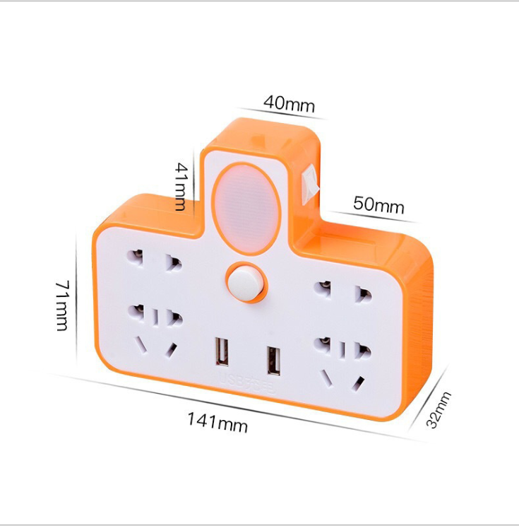 [HCM]Ổ Điện Đa Năng Có Đèn Ngủ Kiêm 2 Cổng USB