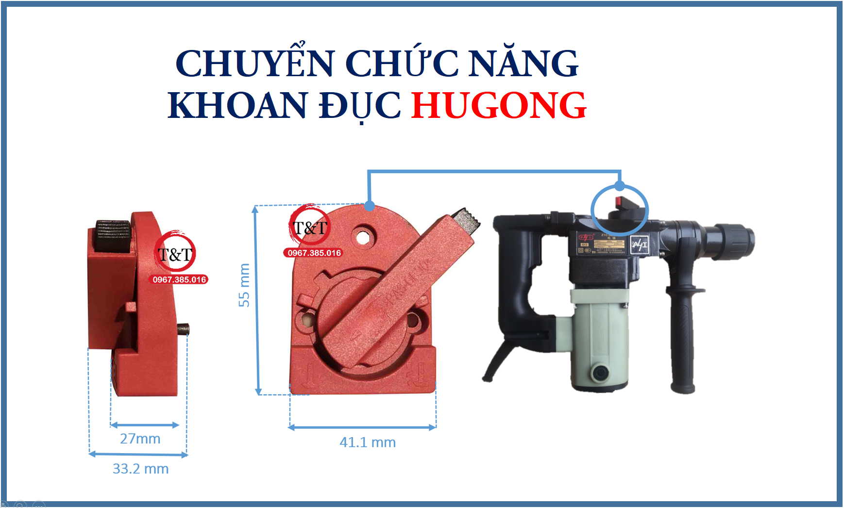 Chuyển chế độ khoan đục hugong 662