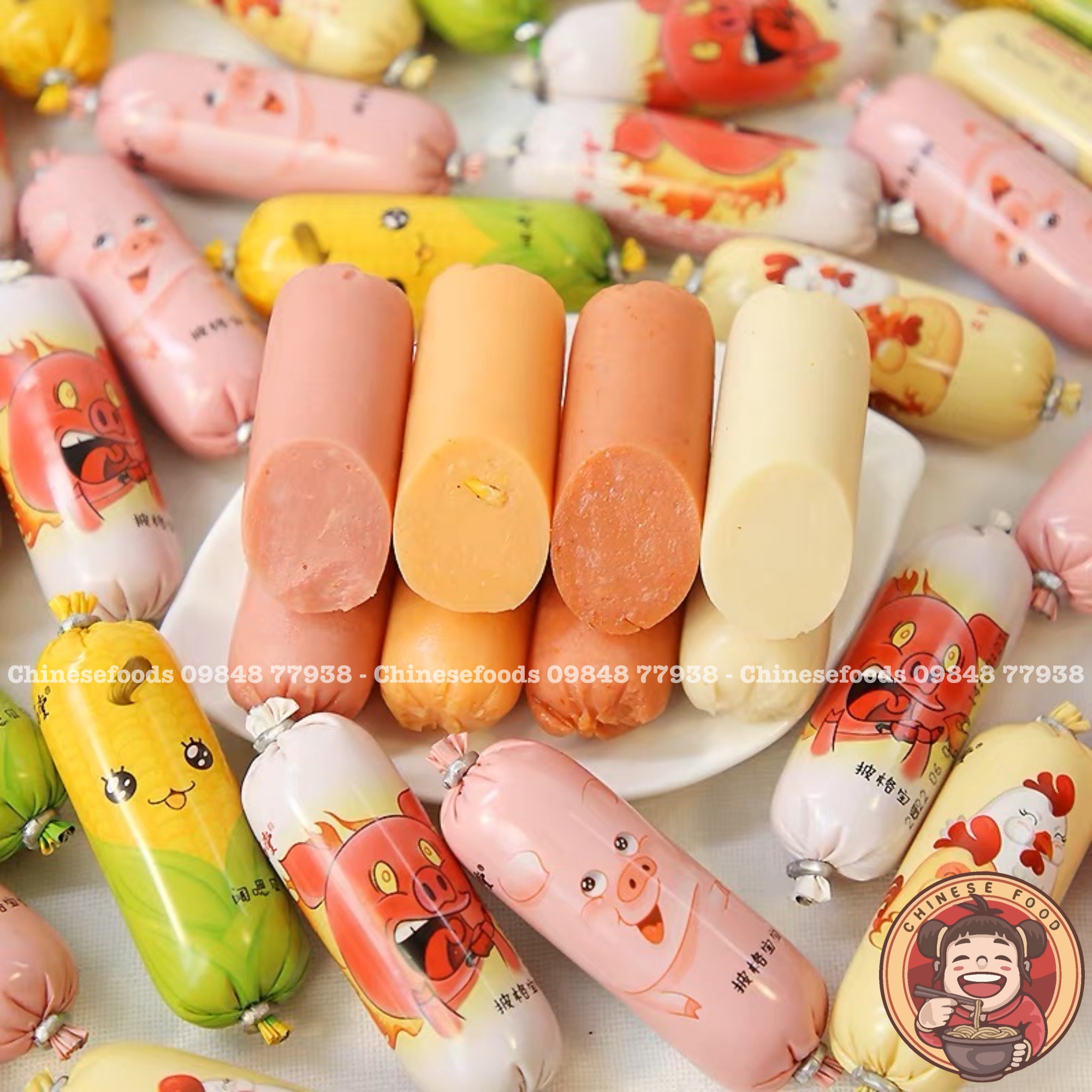 Xúc Xích Mini 4 Vị heo, heo cay, gà, ngô