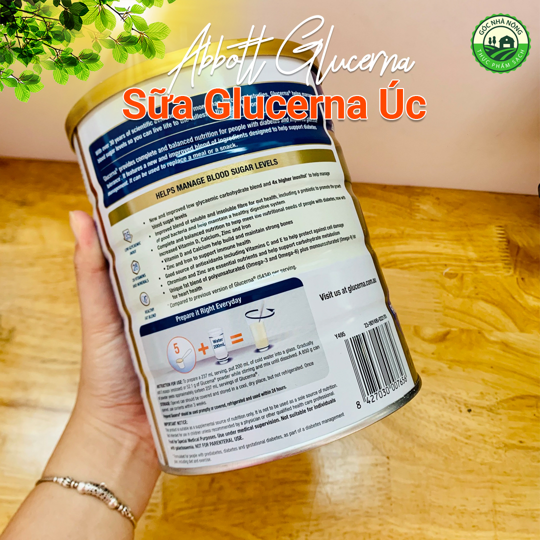 Sữa Glucerna Úc 850g (Nhập khẩu trực tiếp)