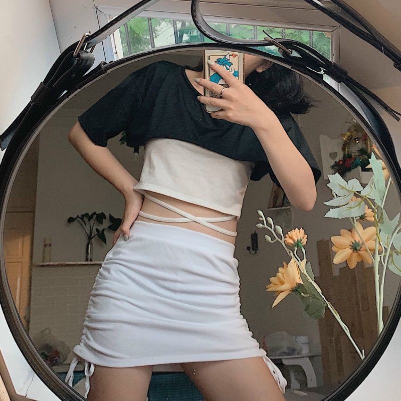 [HCM]Set áo Croptop buộc dây eo ❤️ thắt nơ eo ❤️ cột dây eo trước ❤️ áo cặp { TTGSV }