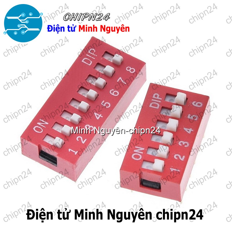(K81) Công tắc bit Đỏ Chân cắm (1P/2P/3P/4P/5P/6P/7P/8P/9P/10P/12P) - [Chọn Loại] - HHH.00219