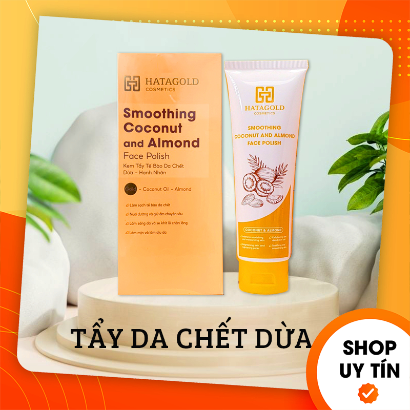Tẩy Da Chết Dừa Hạnh Nhân Hatagold Smoothing Coconut and Almond Face Polish