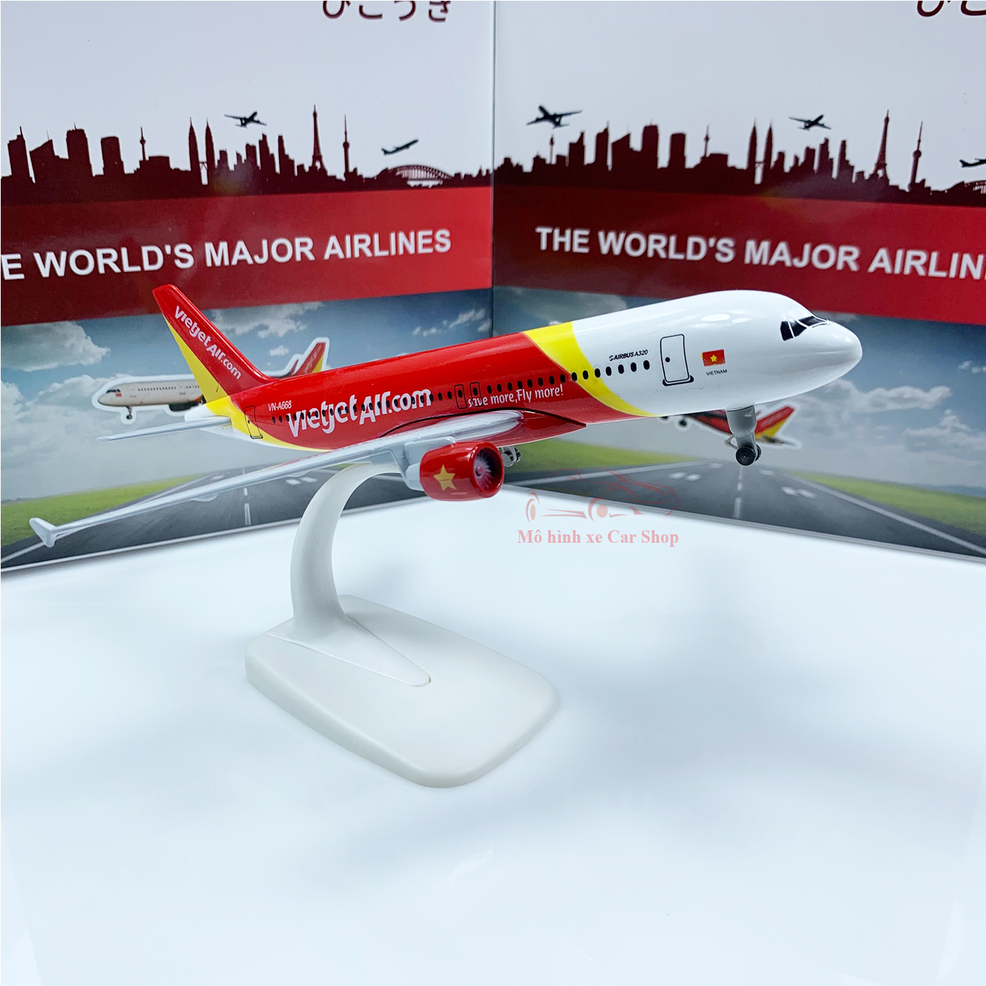 Mô hình máy bay Vietjet Air 20cm và 16cm