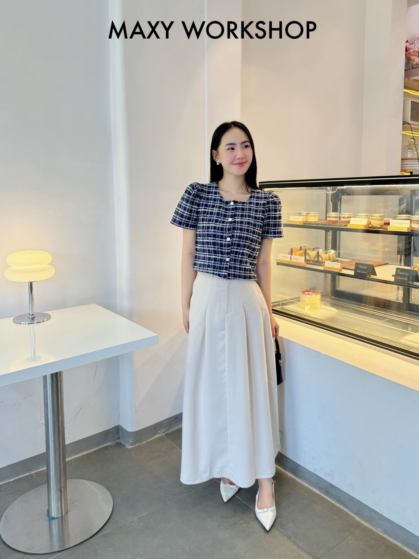 Chân váy dáng xòe xếp ly Long Pleated Skirt Maxy Workshop