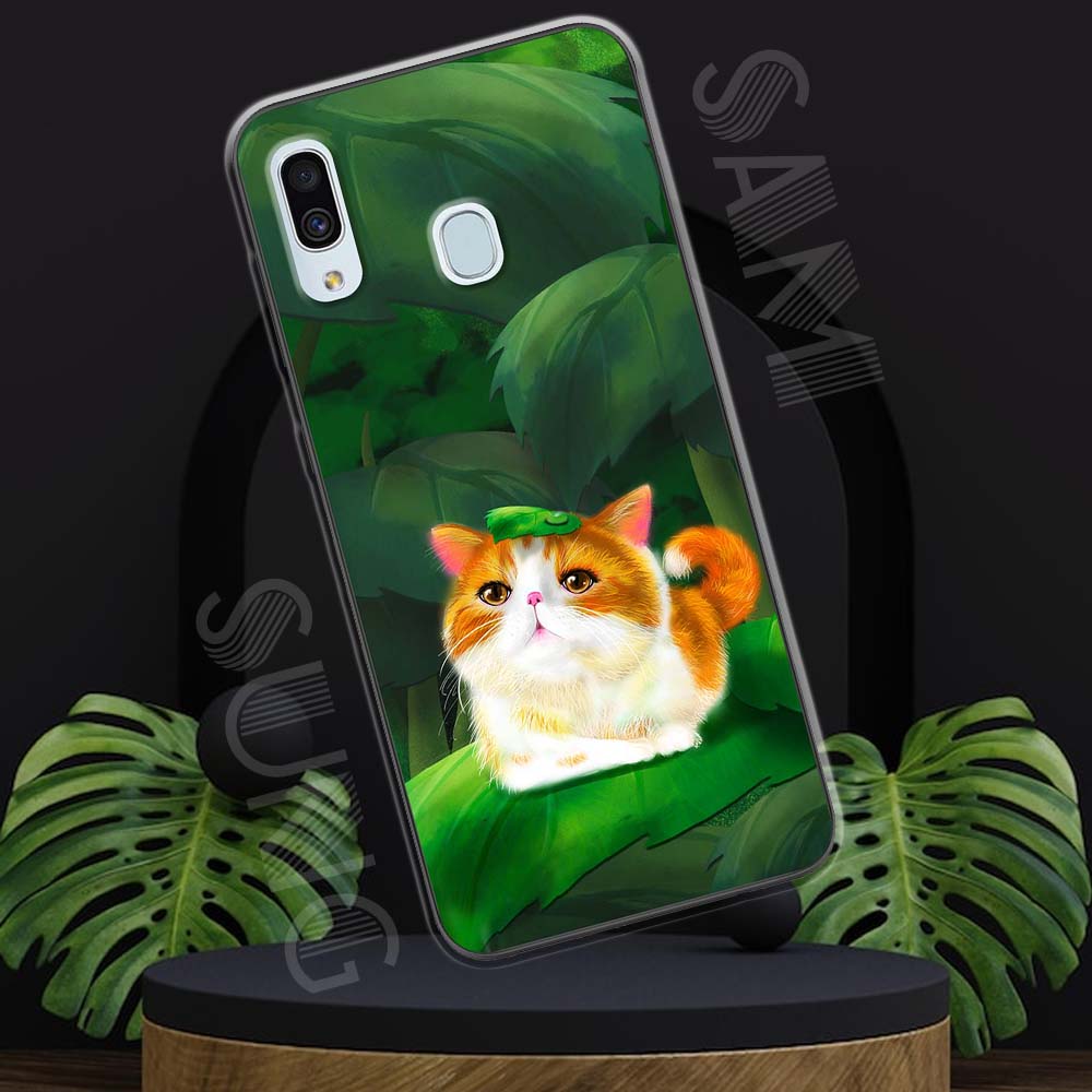 Ốp lưng Samsung A30 mẫu BST Mèo lười TPU