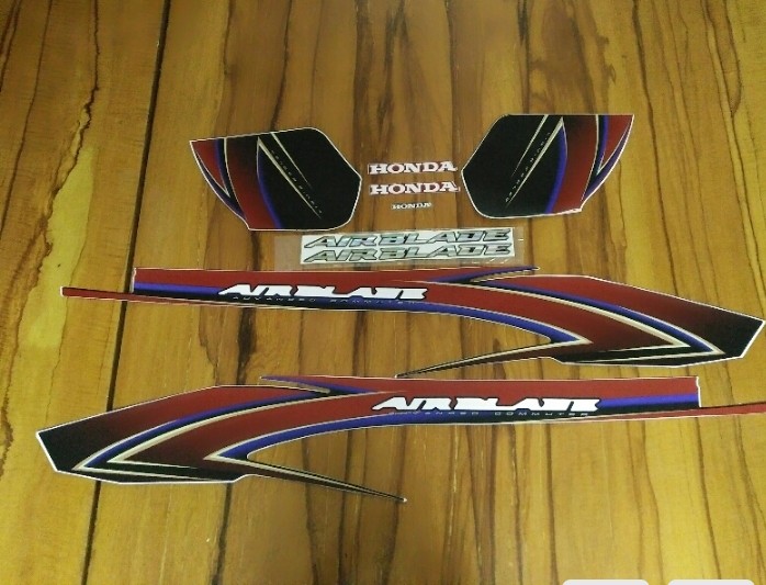 Bộ tem air blade 2008 , màu đỏ, màu trắng 3 lớp cao cấp