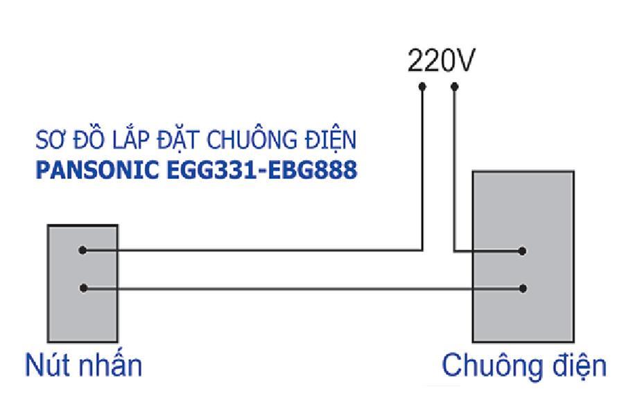 [HCM]Bộ Chuông cửa Panasonic  Gồm (Chuông điện EBG888 + Nút ấn EGG331)