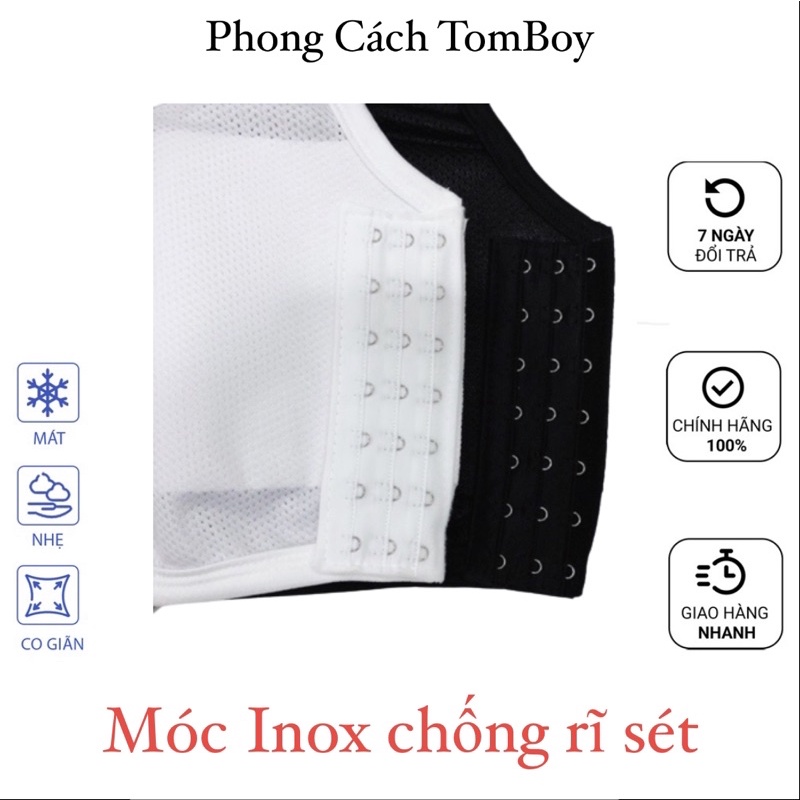 Phong Cách Tomboy [ Áo Lưới Kèm Nịt Định Hình Ngực Phẳng ]