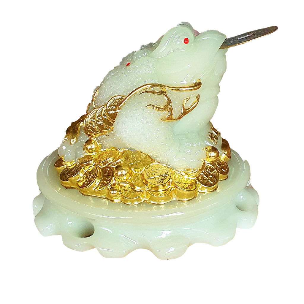 Cóc ngậm tiền vàng đá cao 15cm
