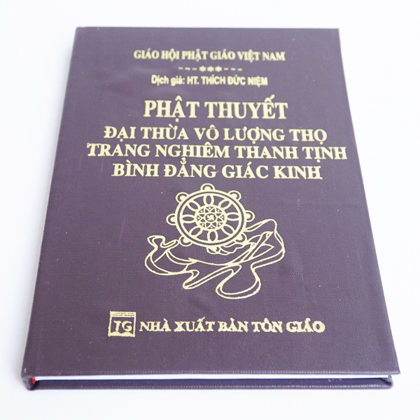 Sách - Phật Thuyết Đại Thừa Vô Lượng Thọ Trang Nghiêm Thanh Tịnh Bình Đẳng Giác Kinh (Bìa Da)