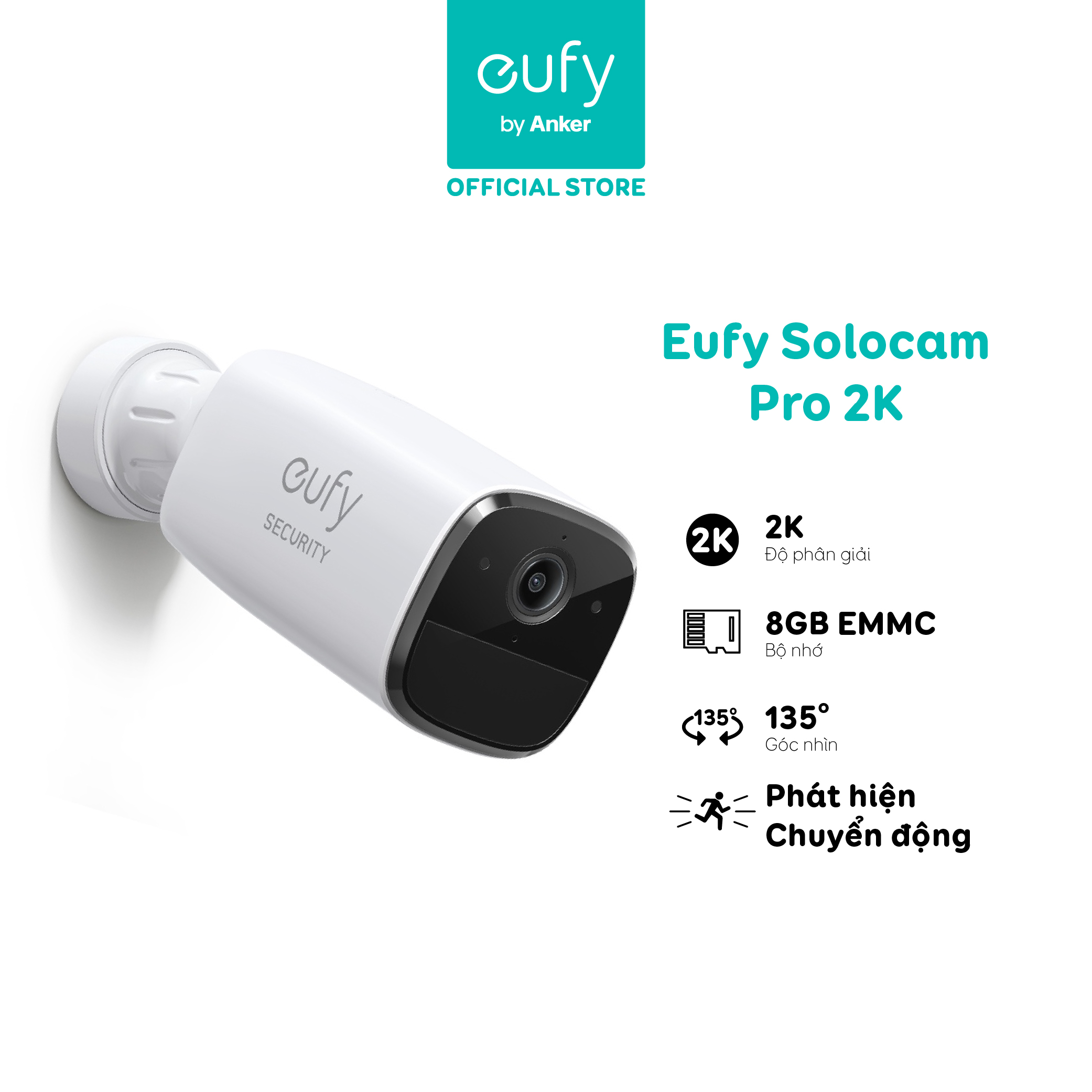 Camera an ninh ngoài trời Eufy Solocam E40 2K (by Anker) - T8131