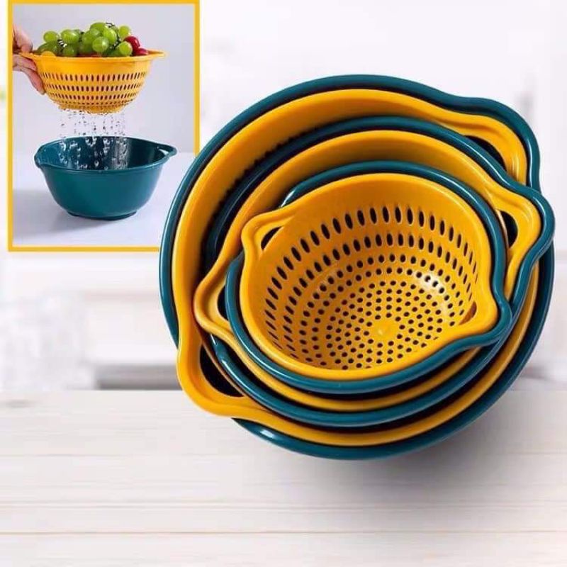 Set 6 món rổ và chậu tiện lợi