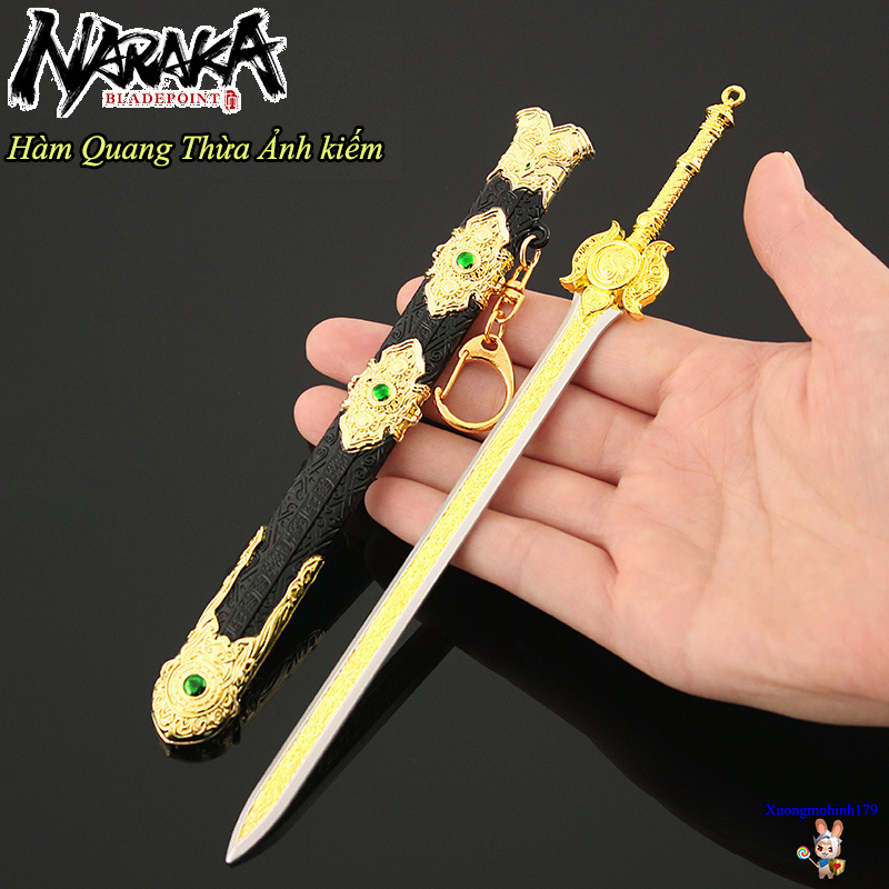 Mô hình móc khóa Naraka Bladepoint Nhật Nguyệt Giao Thoa Hàm Quang Thừa Ảnh kiếm