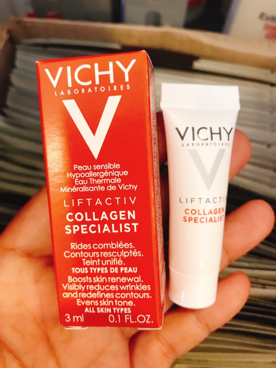kem dưỡng collagen giúp da căng mịn, săn chắc giảm dấu hiệu lão hóa da Vichy Liftactiv Collagen Specialist 3ml