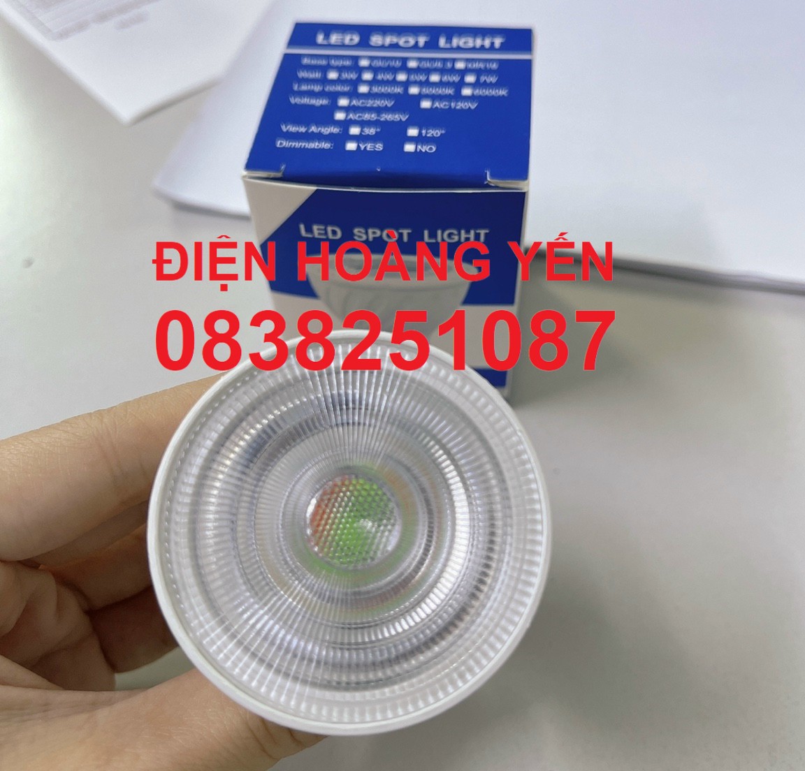 Bóng đèn led chén COB 3w đuôi ghim ĐỔI MÀU