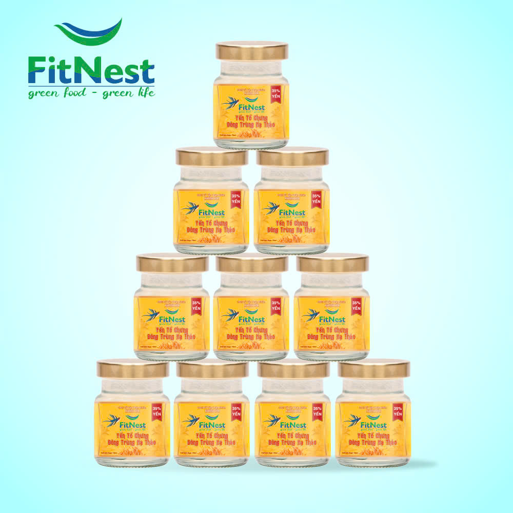 Combo 10 Hũ Yến Chưng Đông Trùng Hạ Thảo (Hũ/70ml)