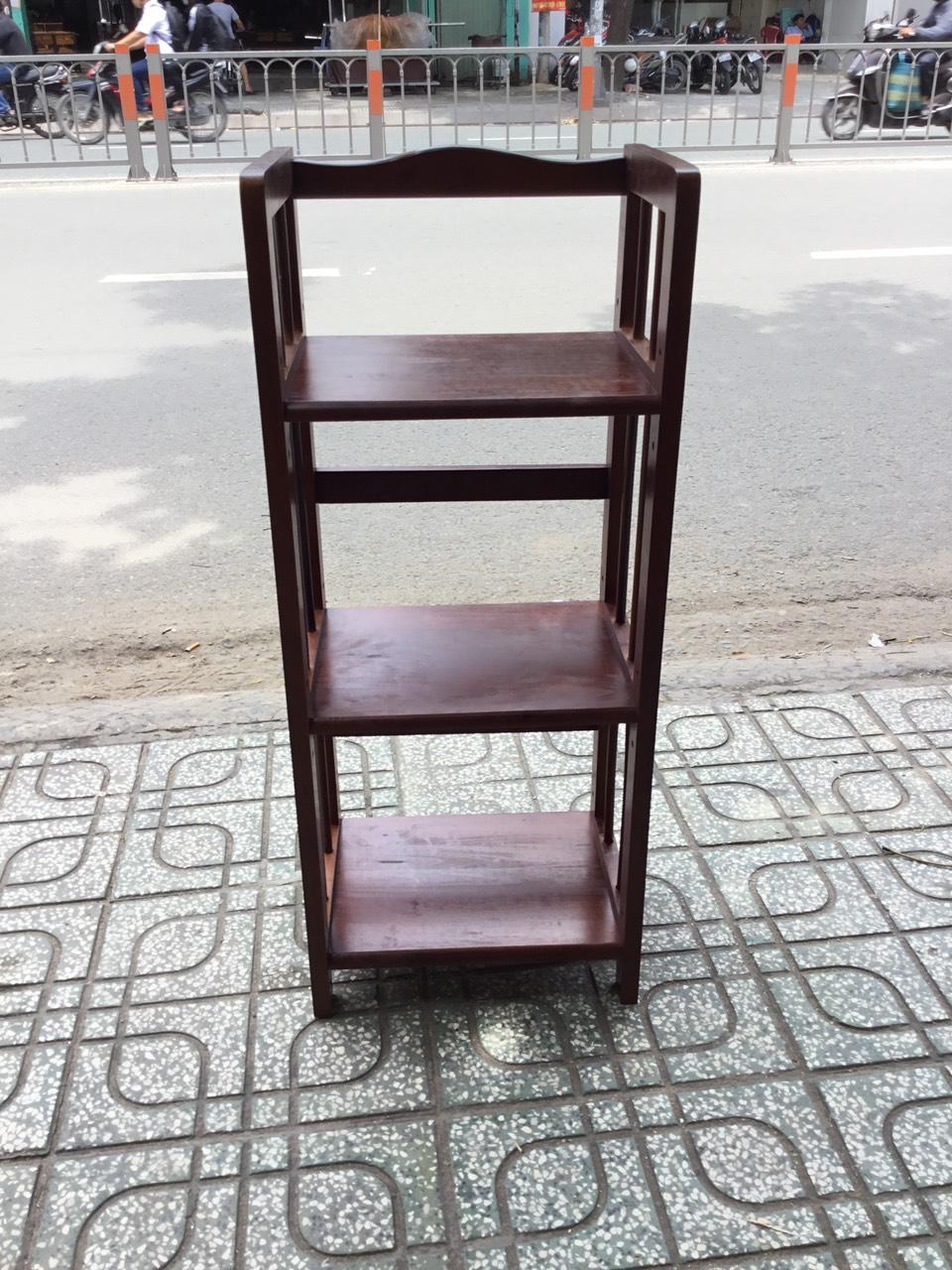 [HCM]kệ sách gỗ 3 tầng ngang 40 Nâu