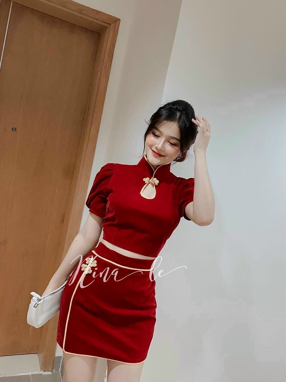 đầm cổ tàu cho các bạn nữ du xuân hàng cực chuẩn bao xinh