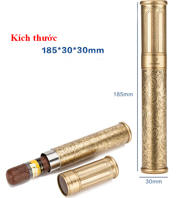 Ống đựng XG 1 điếu màu đồng HB-028