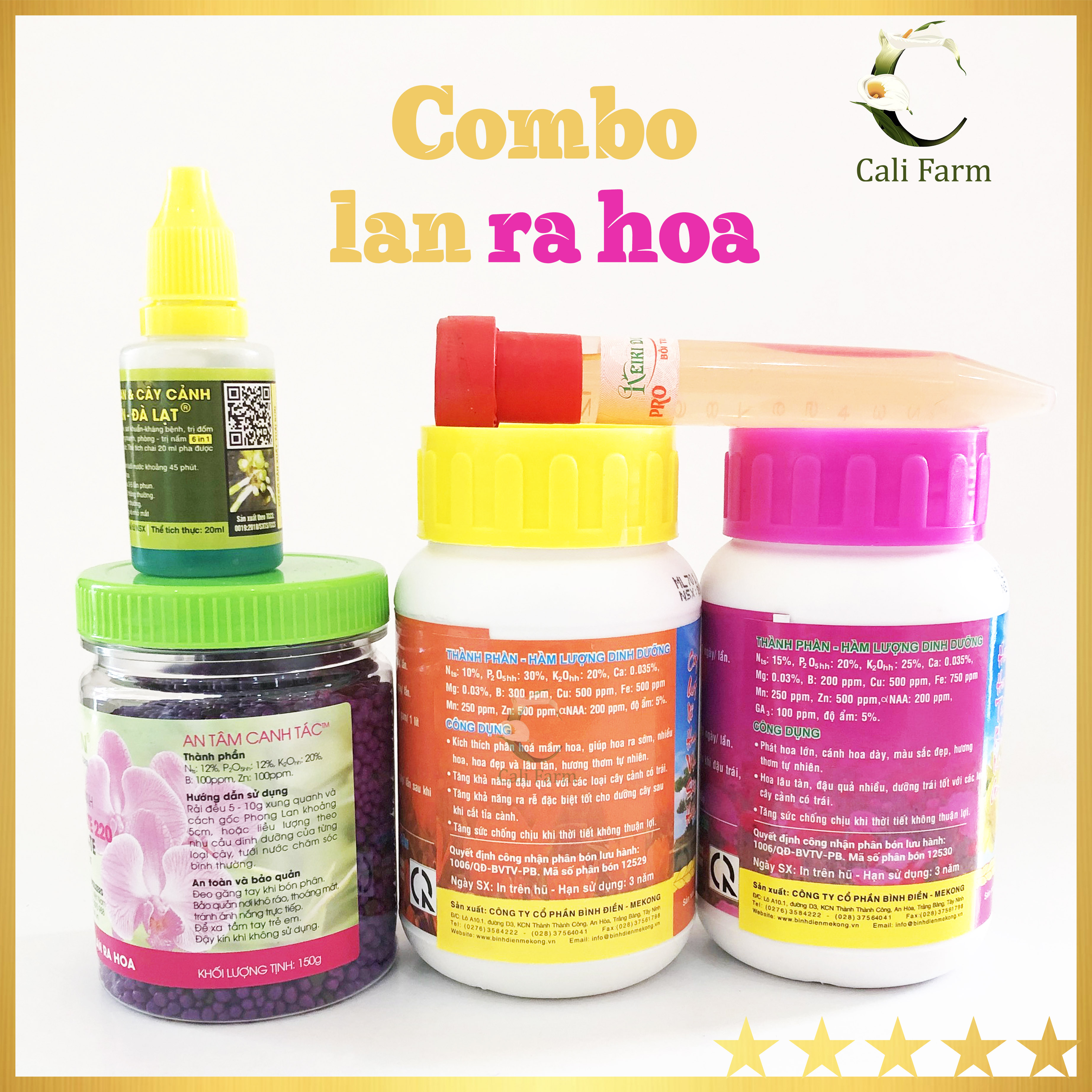 [Combo 5 hộp] Bộ sản phẩm chăm sóc lan ra hoa một cách hoàn hảo nhất