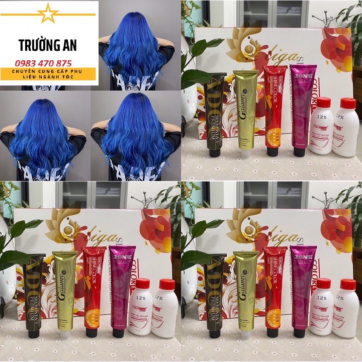 Thuốc Nhuộm Tóc Màu Xanh Dương - Kèm Trợ nhuộm